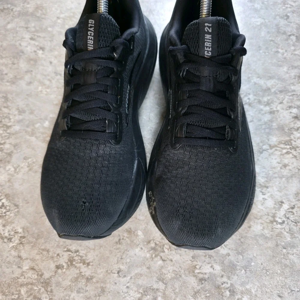 Brooks Glycerin 21 Mens 8 D Shoes Triple Black Running 1104191D020 *Read Desc.